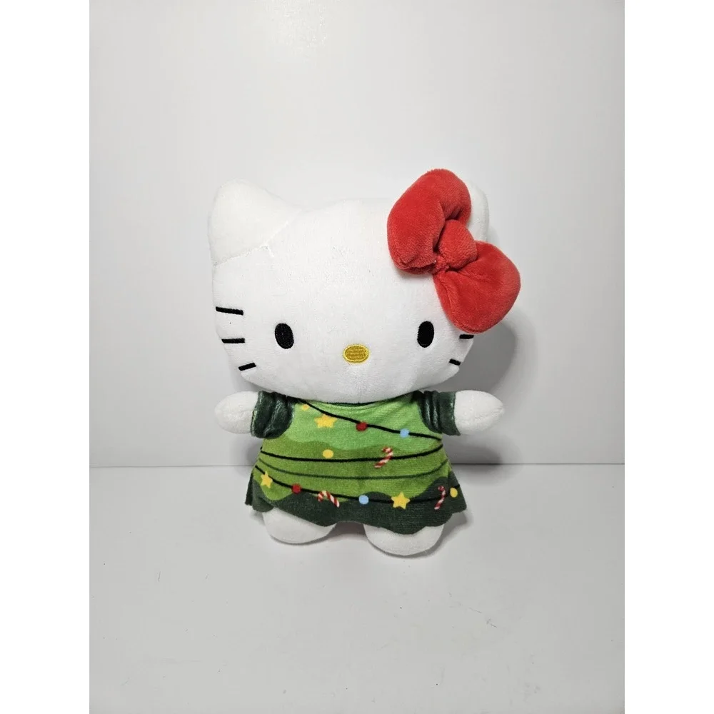 Sanrio Hello Kitty Christmas Tree Dress Holiday Plush 8 Inch Stuffed Animal 2023